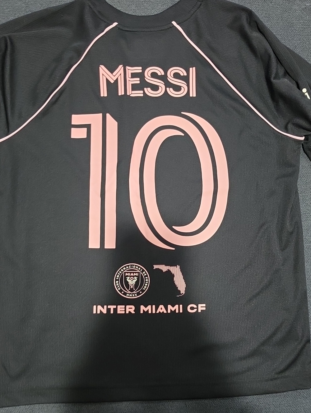 Inter Miami CF Kids' #10 Messi Soccer Jersey - Black & Pink